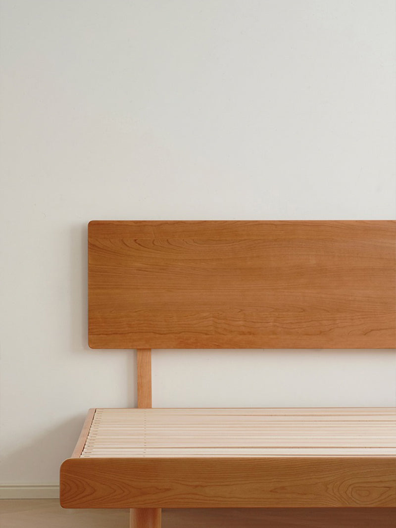 櫻桃木實木床塌米雙人實木床架櫻桃木家具