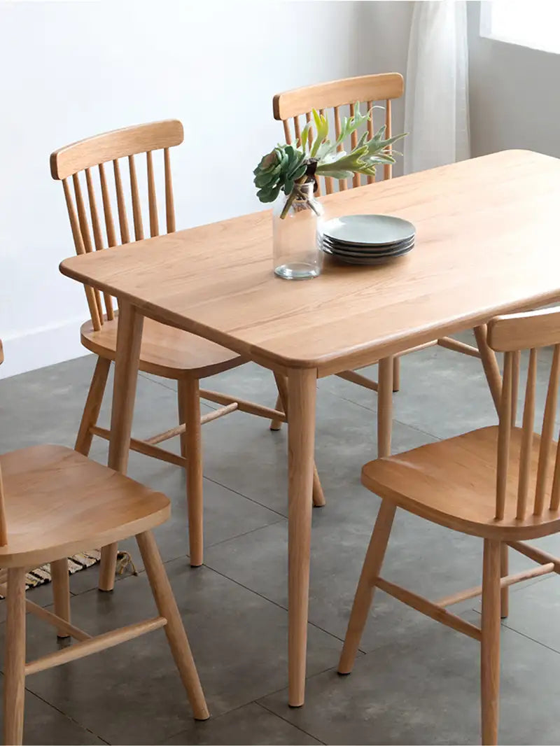 solid cherry wood dining table 櫻桃木實木餐桌 北歐原木風