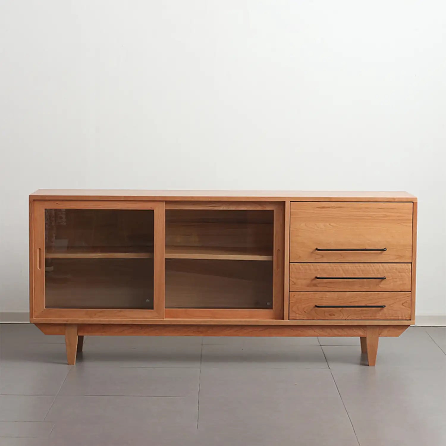 cherry wood bar cabinet with storage 櫻桃木多功能酒櫃收納櫃