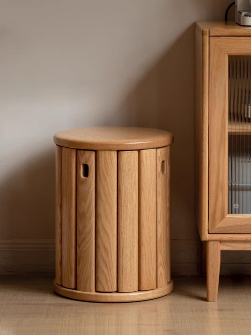 solid wood stackable round stools set for dining room 櫻桃木實木可堆疊圓凳組 餐廳座椅
