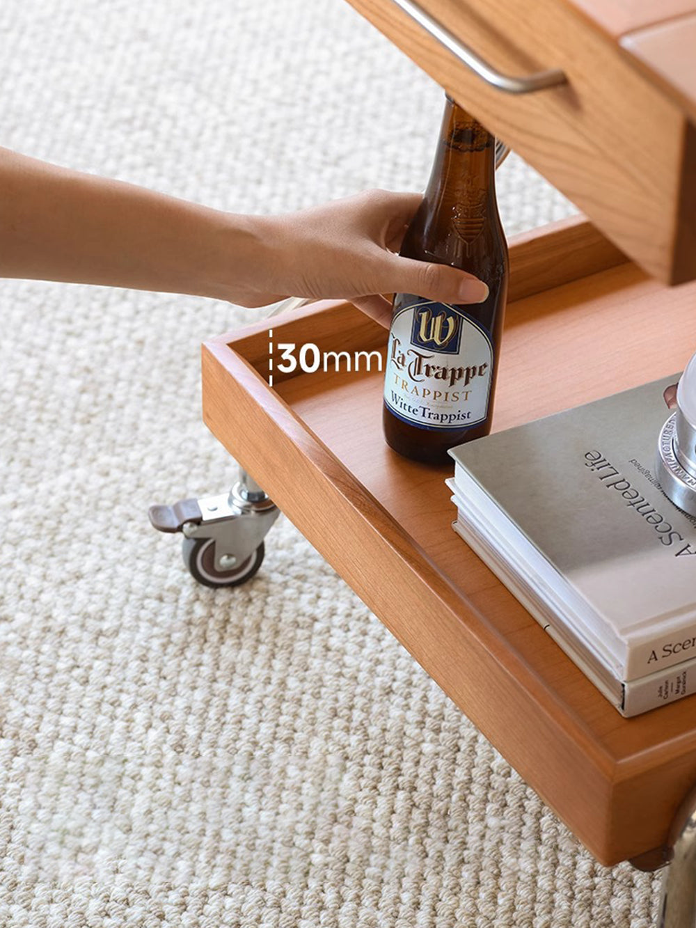 folding solid wood coffee table for small living room 摺疊實木茶几 適合小戶型客廳使用