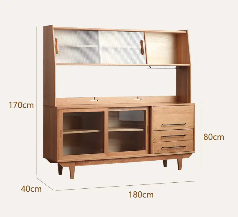 cherry wood kitchen sideboard 櫻桃木實木廚房餐邊櫃