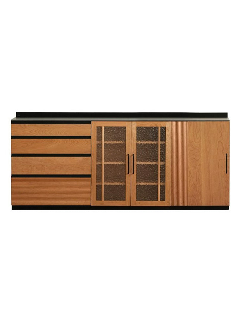 模組邊櫃/實木收納置物櫃櫻桃木家具日式餐廳茶水櫃