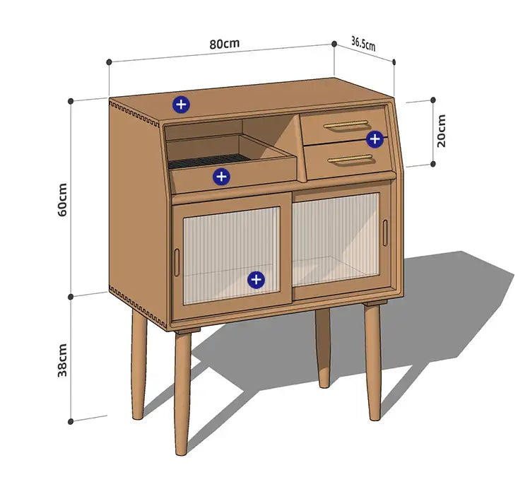 nordic solid wood sideboard for dining room 北歐風餐廳實木餐邊櫃
