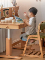 食事やお絵かきに使える多機能無垢材キッズハイチェア