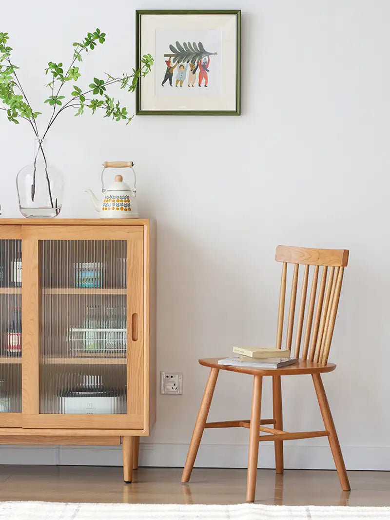 Japanese style wooden dining chair 日式原木風實木餐椅