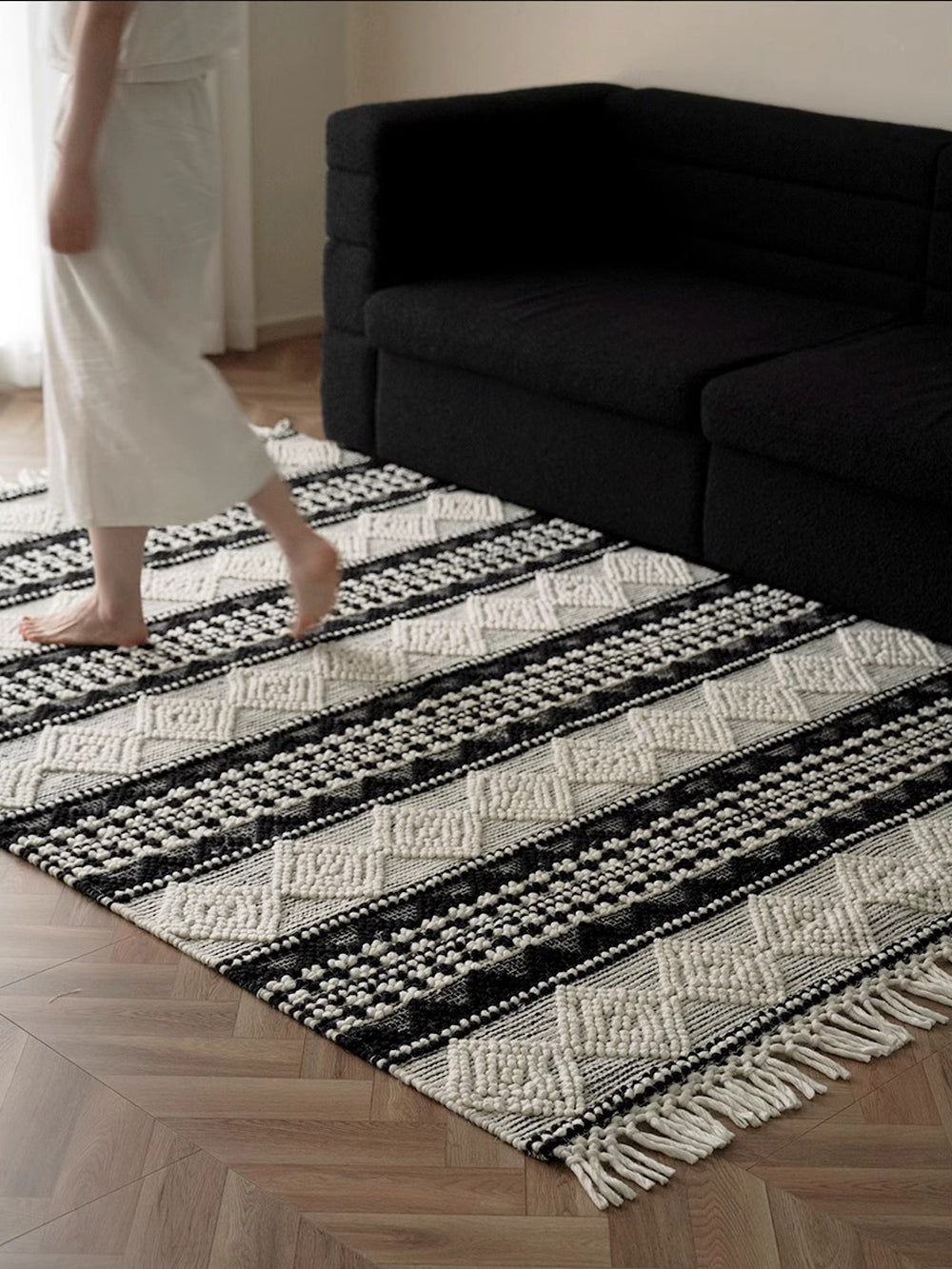 羊毛棉混紡環保地毯設計