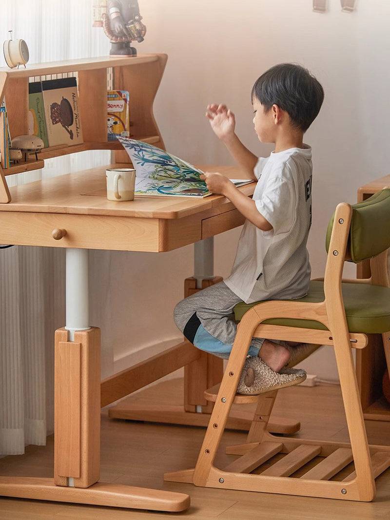 兒童學習椅實木可升降調高度寶寶餐椅多功能寫字座椅