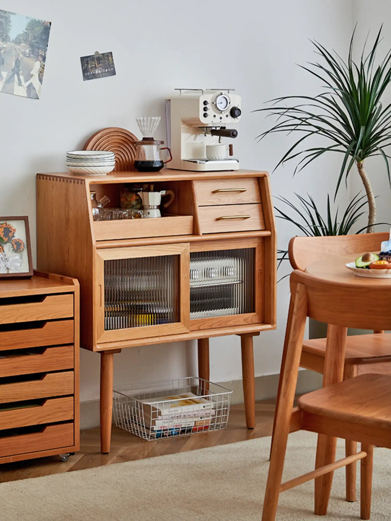 small apartment solid wood buffet cabinet 小戶型客餐廳實木餐邊櫃