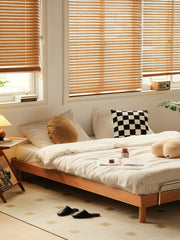 小戶型榻榻米床日式實木雙人床櫻桃木家俱床架