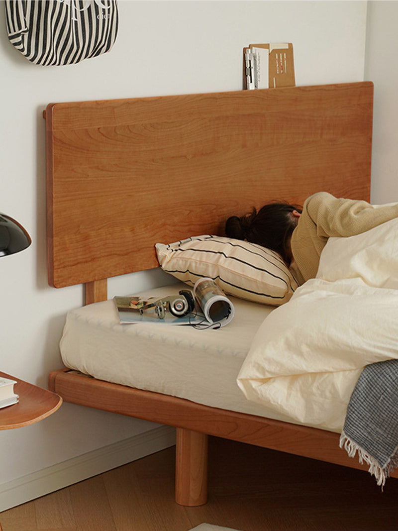 櫻桃木實木床塌米雙人實木床架櫻桃木家具