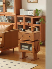 實木邊櫃儲物櫃可愛床頭櫃兒童床邊櫃