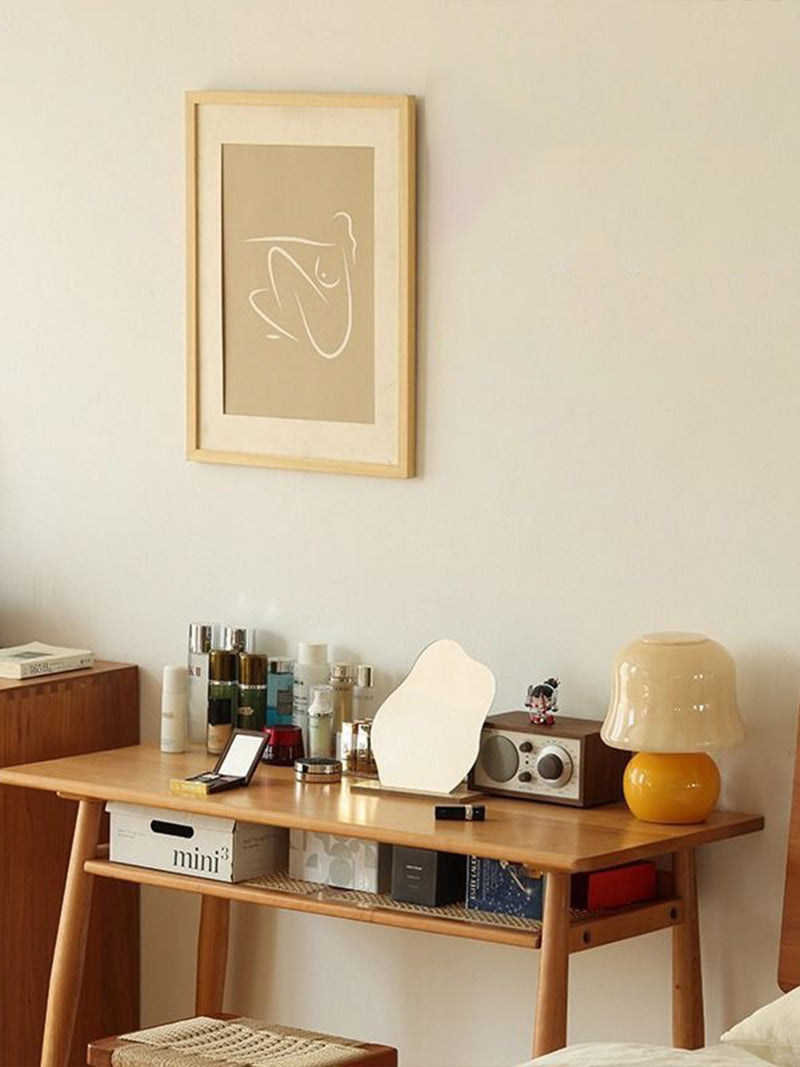 實木書桌學習辦公靠牆長條電腦桌