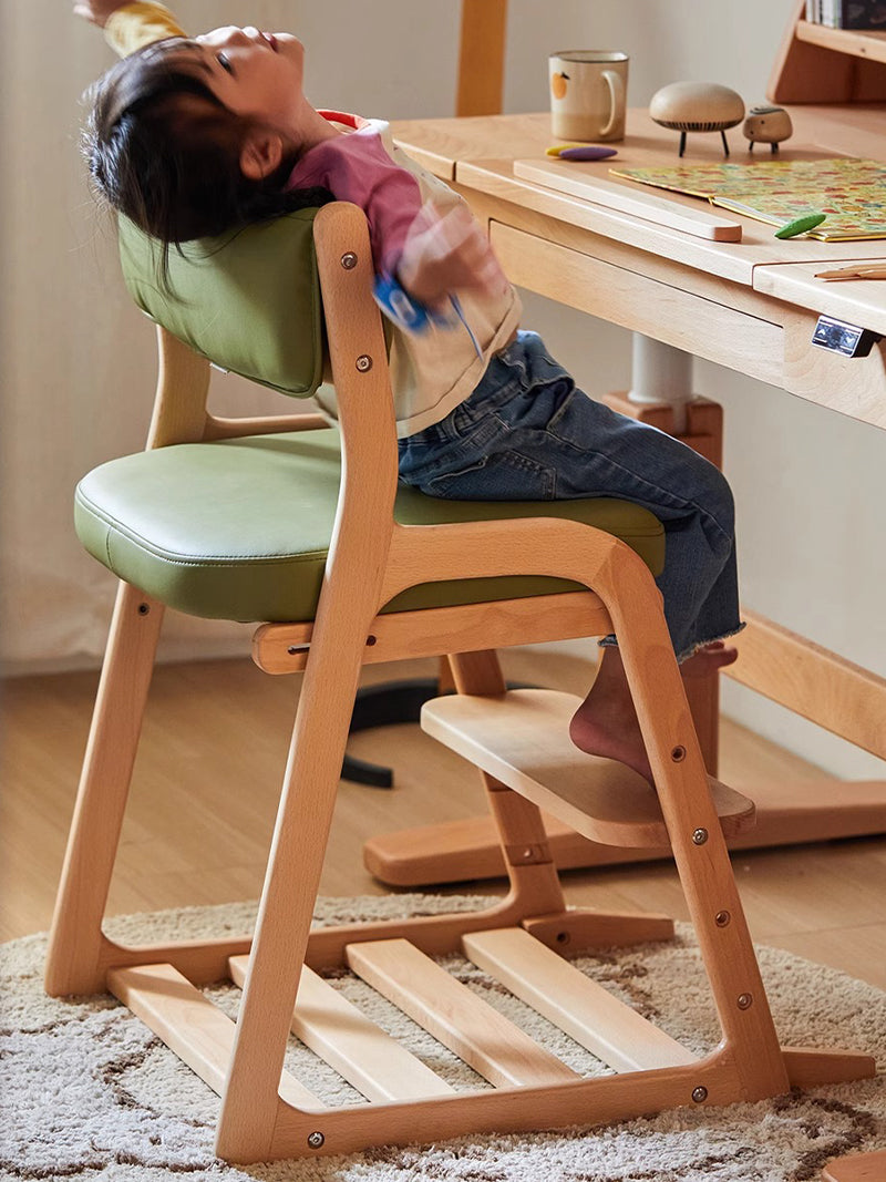 兒童學習椅實木可升降調高度寶寶餐椅多功能寫字座椅