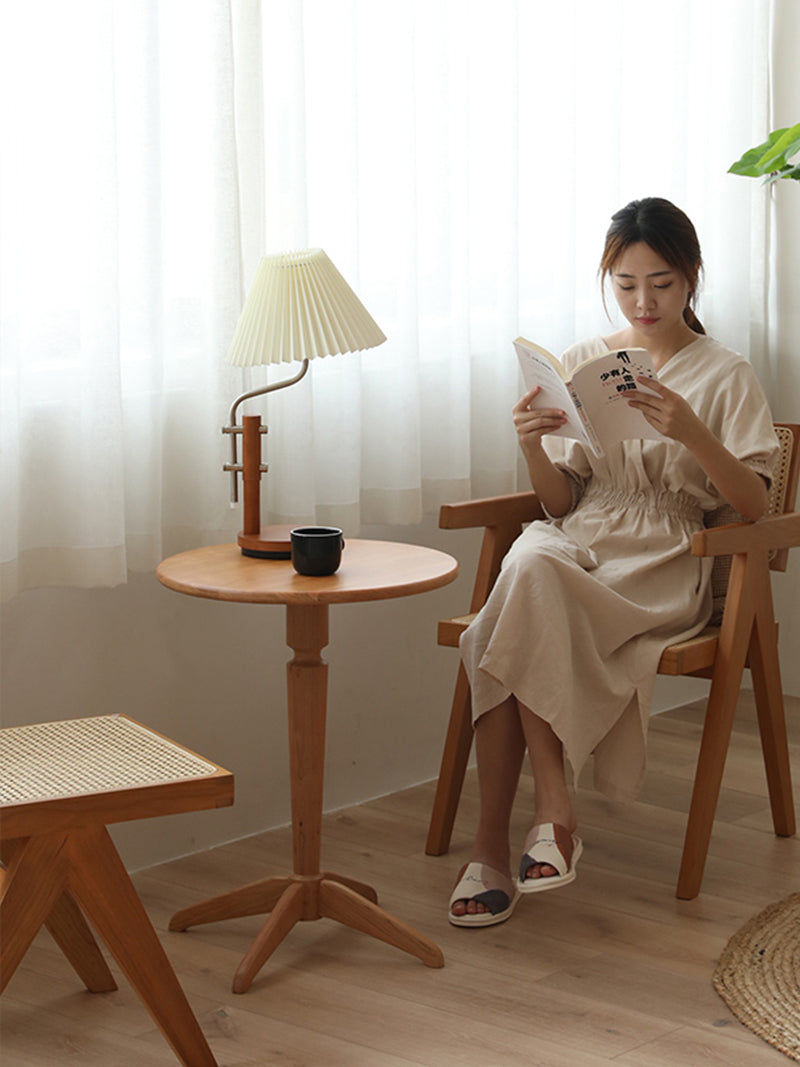 全實木咖啡桌圓形邊桌長方桌沙發邊桌