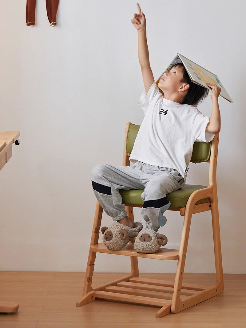 兒童學習椅實木可升降調高度寶寶餐椅多功能寫字座椅