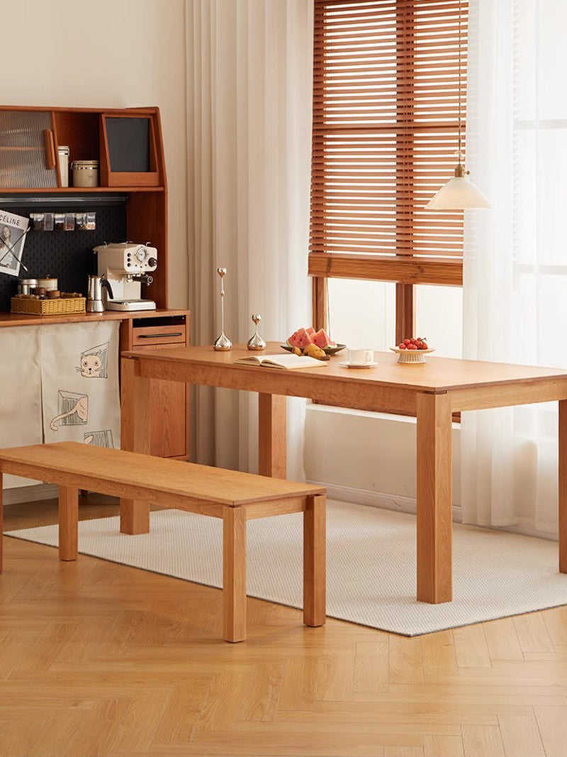 實木餐桌椅組合日式小户型櫻桃木書桌工作臺