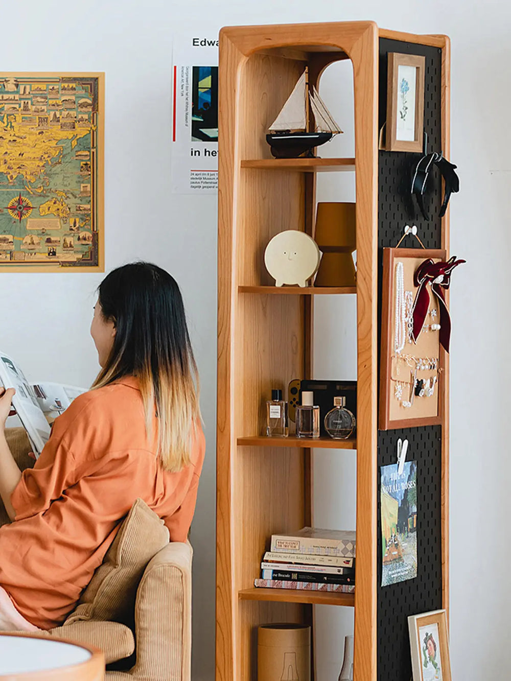 櫻桃木實木結構細節與自然木紋特寫