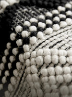 摩洛哥風格黑白羊毛地毯