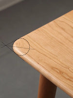 Japanese style natural wood dining table