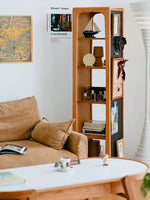 360度可旋轉的雙子落地鏡展示書本與裝飾品