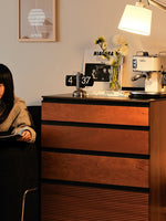 cherry wood sideboard used as dining room tea bar 櫻桃木實木餐邊櫃 佈置成餐廳茶水吧檯