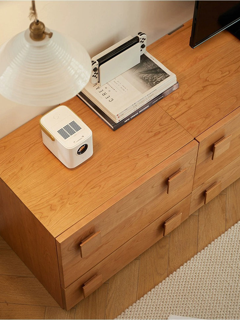 櫻桃木實木現代模組組合櫃日式多功能收納斗櫃