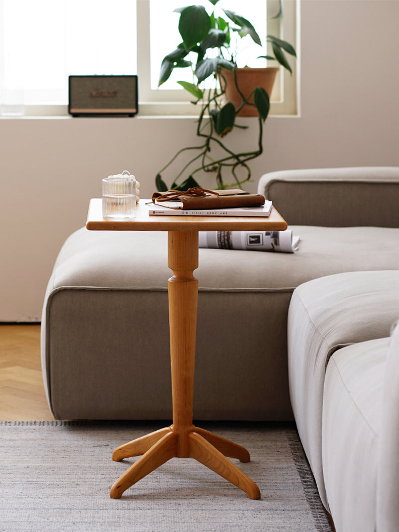 全實木咖啡桌圓形邊桌長方桌沙發邊桌