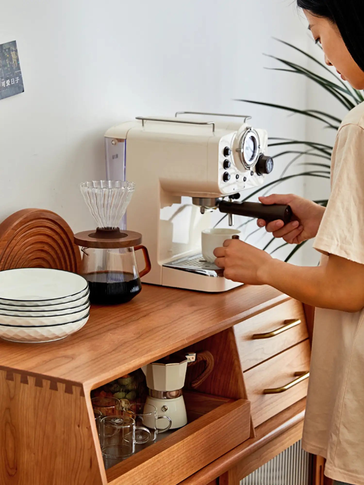 natural wood grain sideboard for nordic interiors 自然木紋北歐室內餐邊櫃