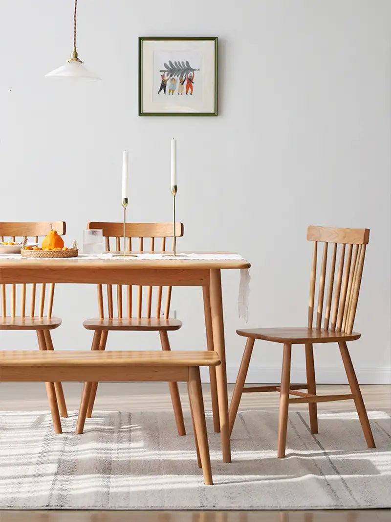 solid wood chair used as desk chair