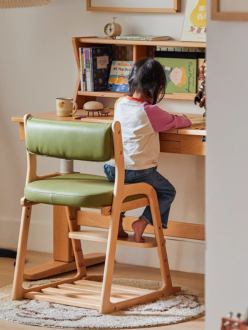 兒童學習椅實木可升降調高度寶寶餐椅多功能寫字座椅