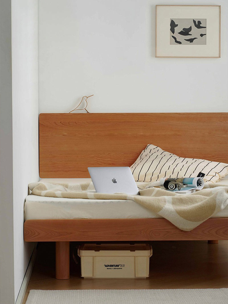 eco friendly cherry wood double bed