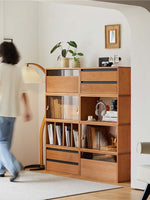 solid wood cabinet styled with plants artworks and speakers on top 實木收納櫃檯面佈置綠植畫作與音響