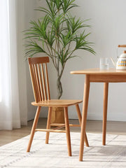 solid cherry wood dining chair 櫻桃木實木餐椅 北歐原木風