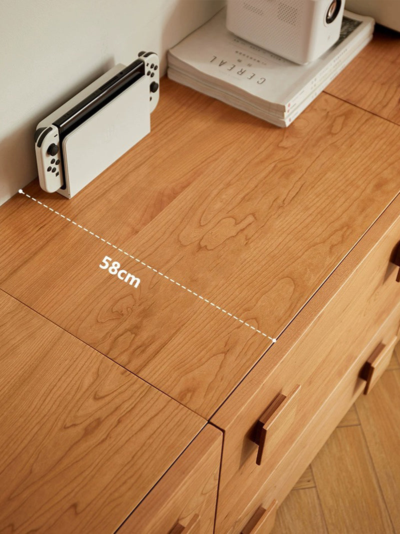 櫻桃木實木現代模組組合櫃日式多功能收納斗櫃