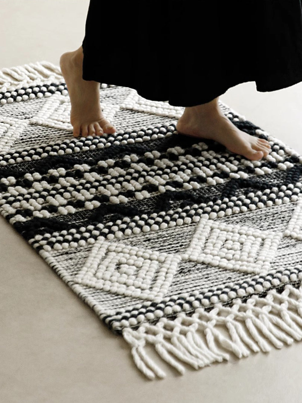 客廳北歐風羊毛手工地毯