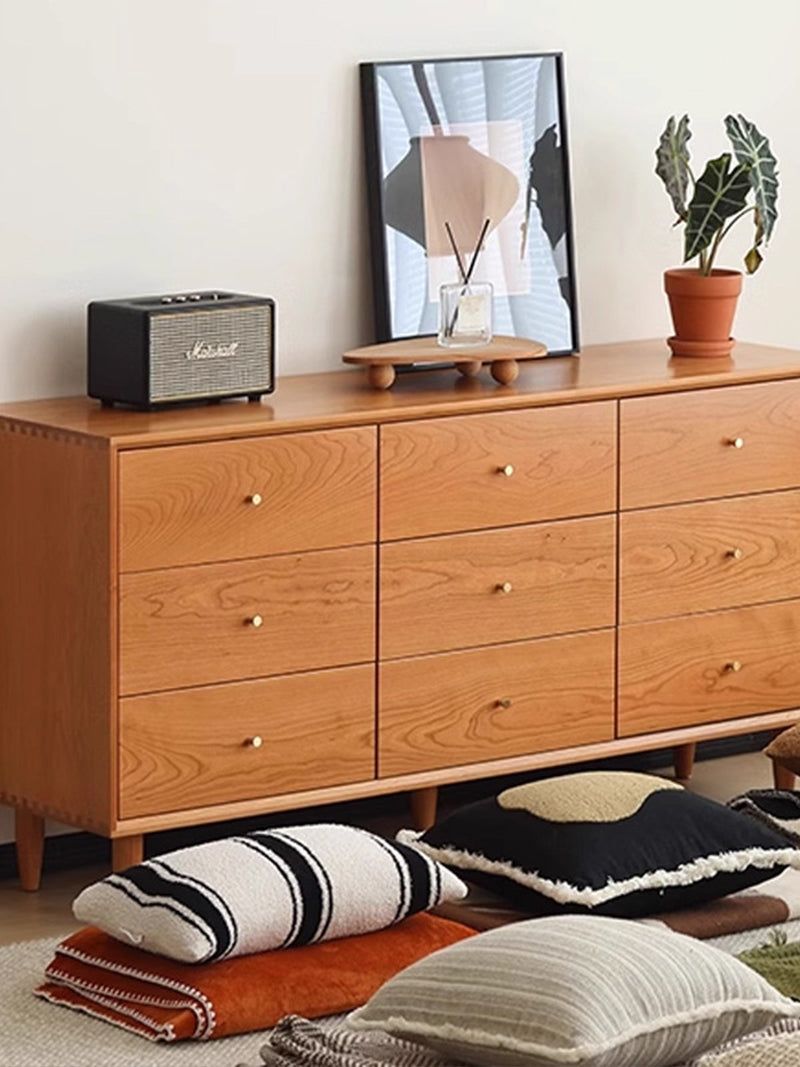 斗櫃實木臥室日式家具收納櫃櫻桃木收納櫃