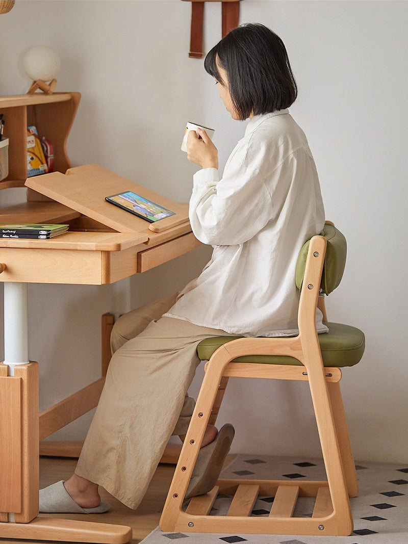 兒童學習椅實木可升降調高度寶寶餐椅多功能寫字座椅