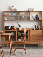 solid wood table with sturdy legs and stable structure