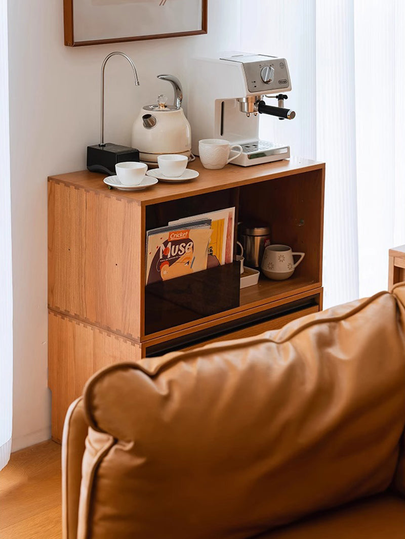 北欧模块柜实木多功能自由组合柜电视柜日式飘窗客厅家用收纳书柜