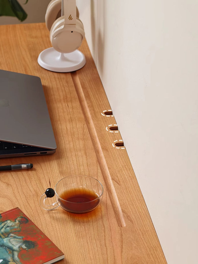 實木書桌學習辦公靠牆長條電腦桌