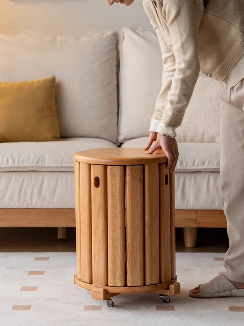 solid wood stackable round stools set for dining room 櫻桃木實木可堆疊圓凳組 餐廳座椅